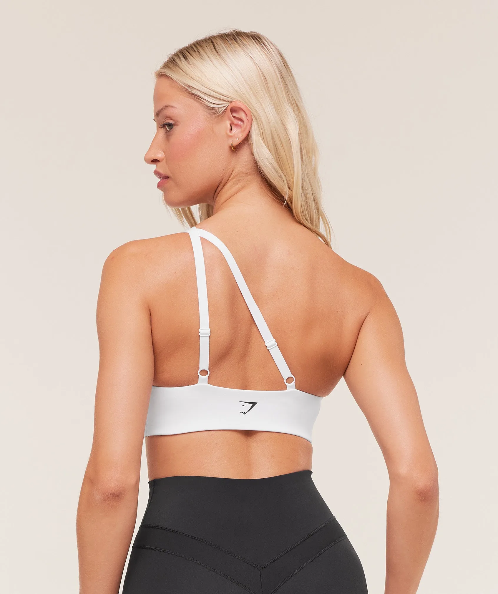 Gymshark One Shoulder Sports Bra - White sold by Gymshark product image thumbnail 2