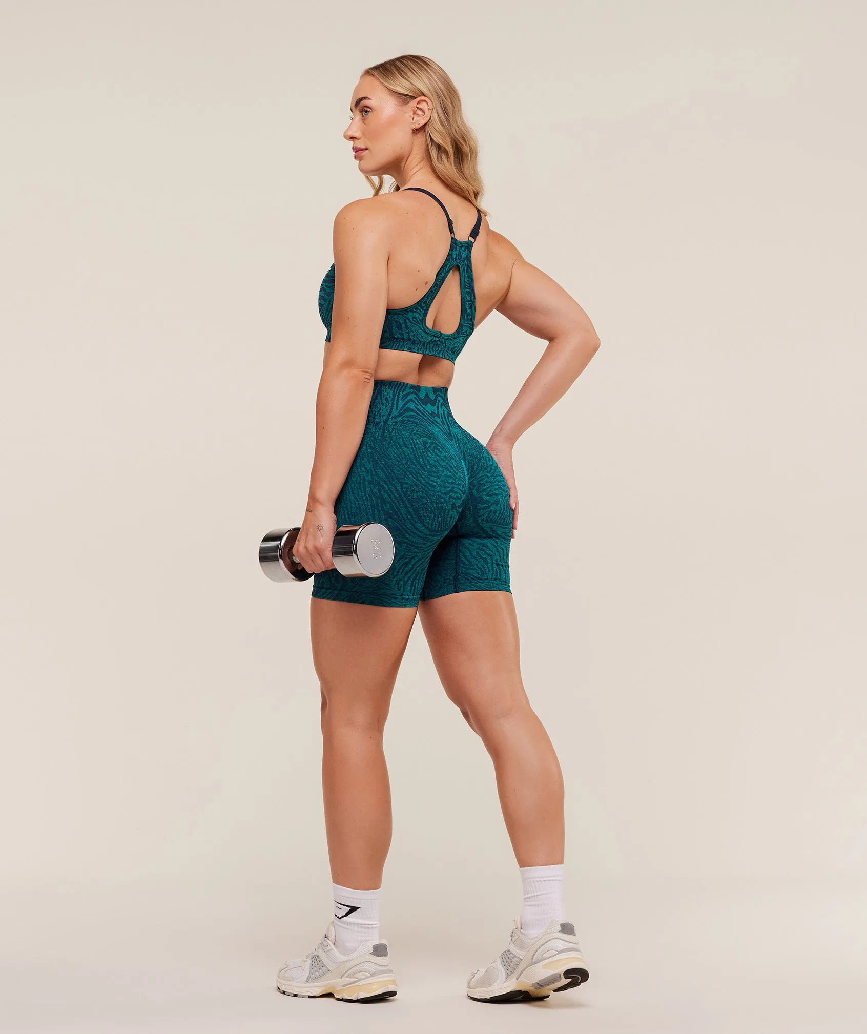 Gymshark Adapt Animal Seamless Shorts - Navy/Brand Blue sold by Gymshark product image thumbnail 4