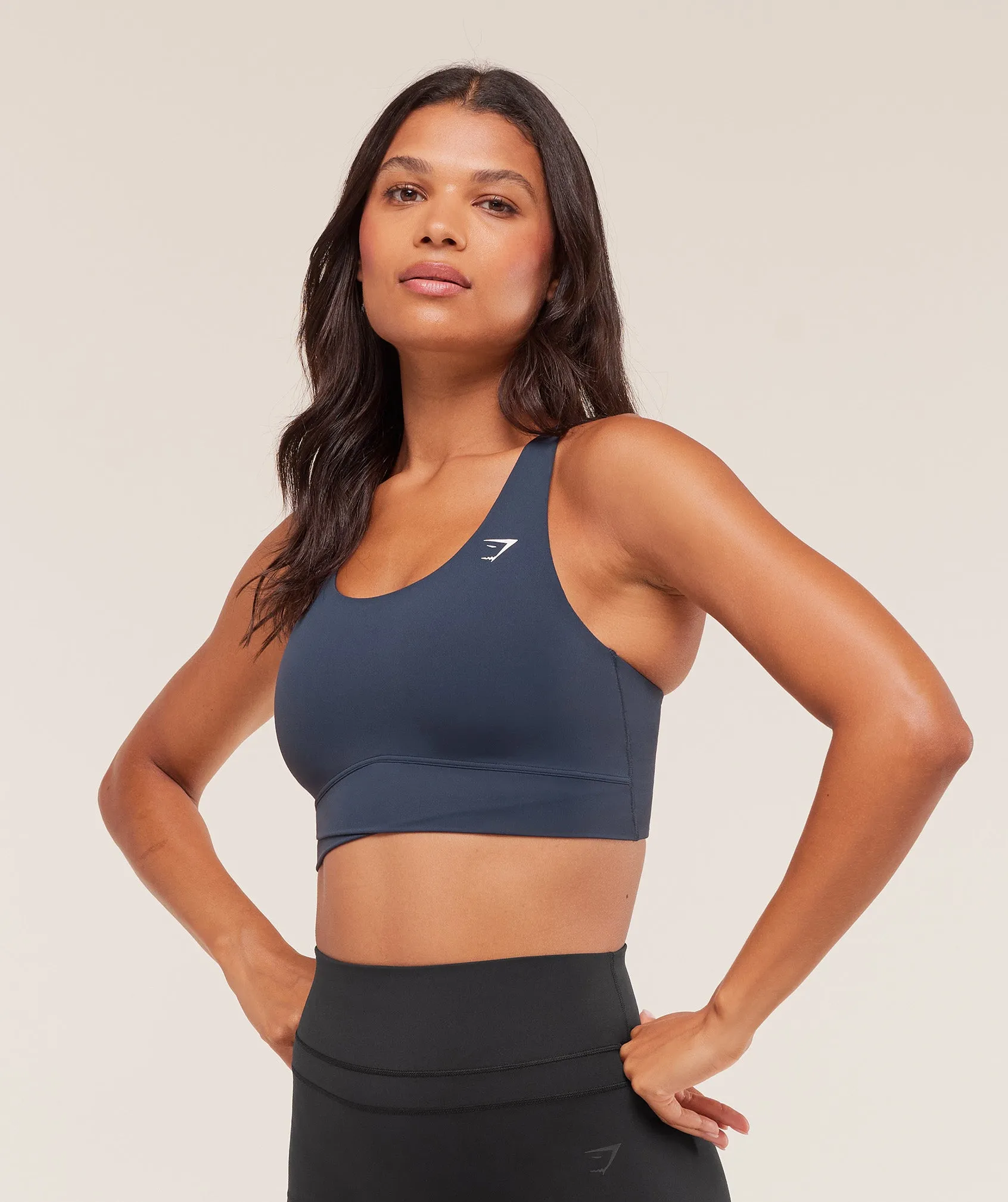 Gymshark Cross Over Sports Bra - Heavy Blue sold by Gymshark product image thumbnail 3