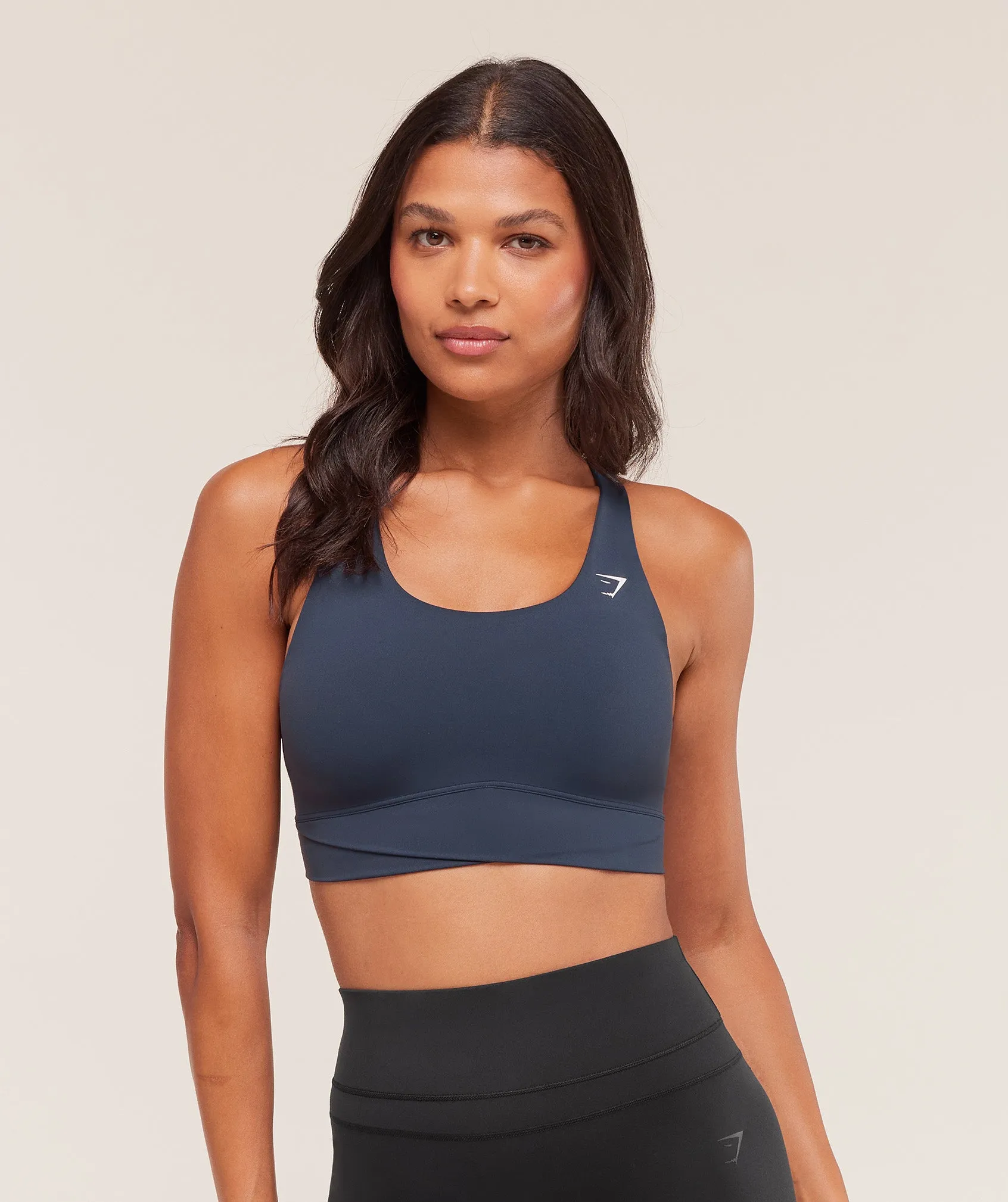 Gymshark Cross Over Sports Bra - Heavy Blue sold by Gymshark