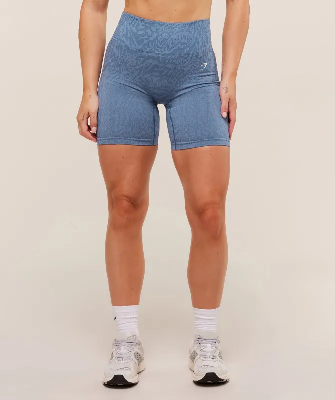 Gymshark Adapt Animal Seamless Shorts - Worn Blue/Peri Blue sold by Gymshark