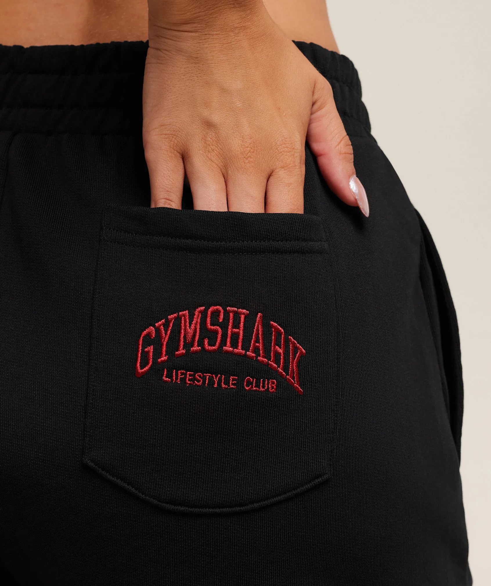 Gymshark Collegiate Graphic Shorts - Black sold by Gymshark product image thumbnail 5