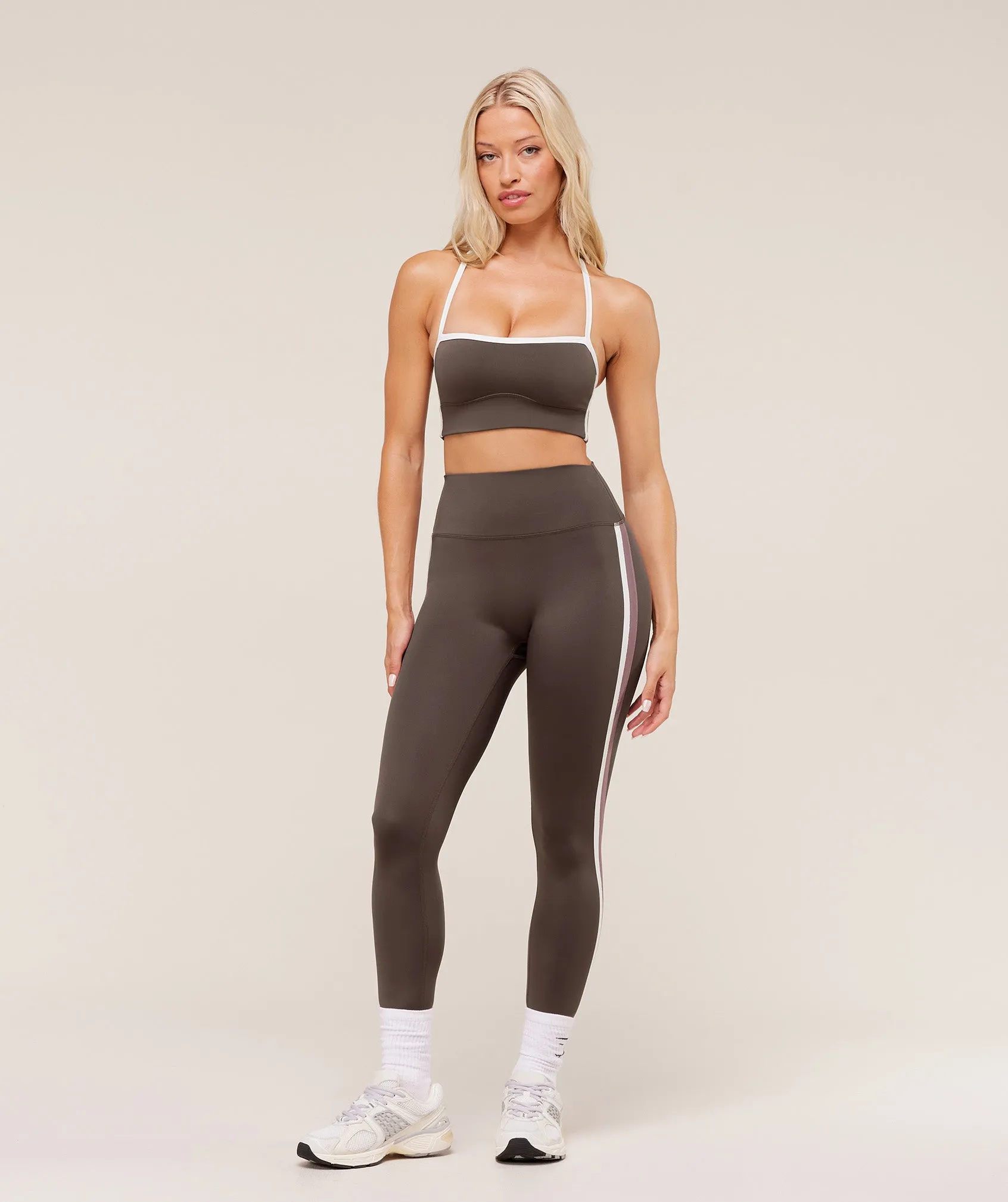 Gymshark Piping Legging - Walnut Brown/Chestnut Pink/Soft White sold by Gymshark product image thumbnail 4