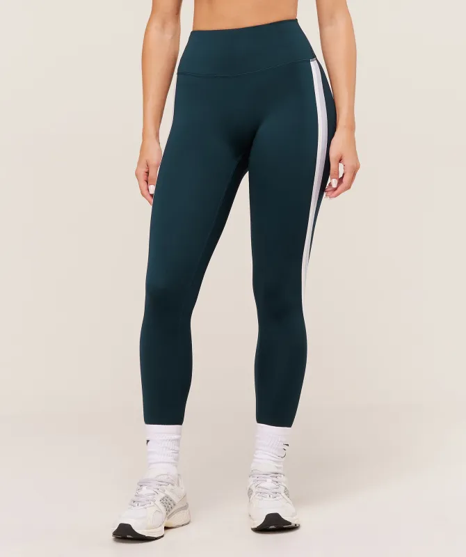 Gymshark Piping Legging - Deep Petrol Blue/Smoke Blue/Soft White sold by Gymshark