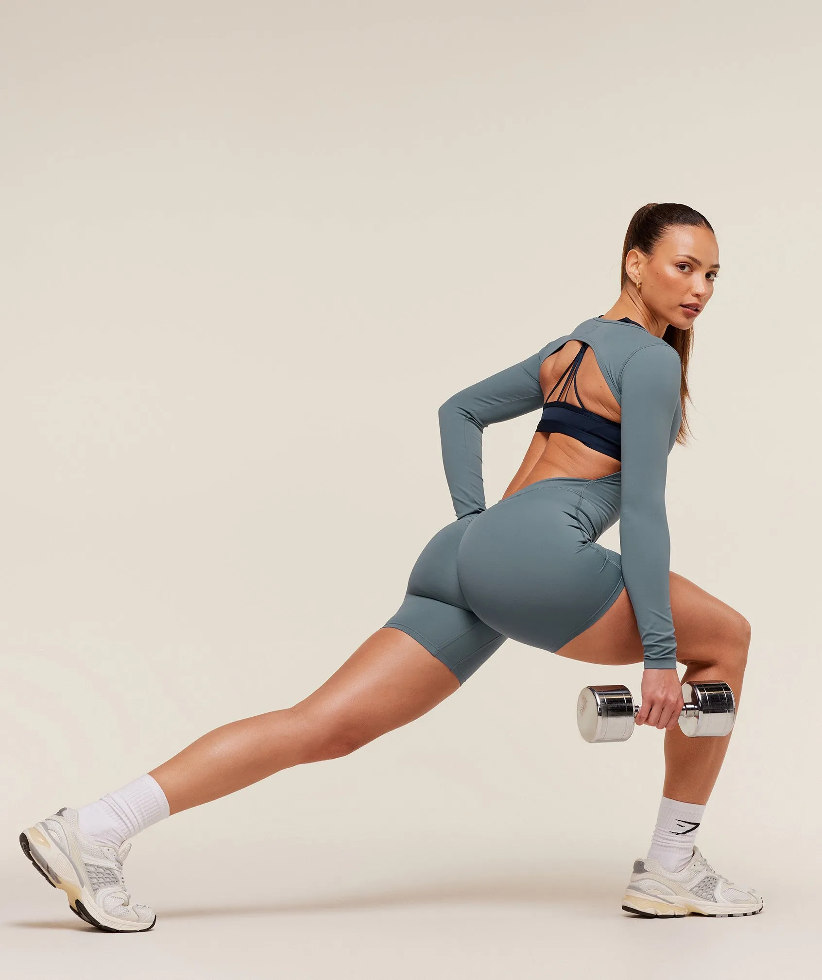 Gymshark Lifting Dipped Waistband All-In-One - Iron Blue sold by Gymshark product image thumbnail 4