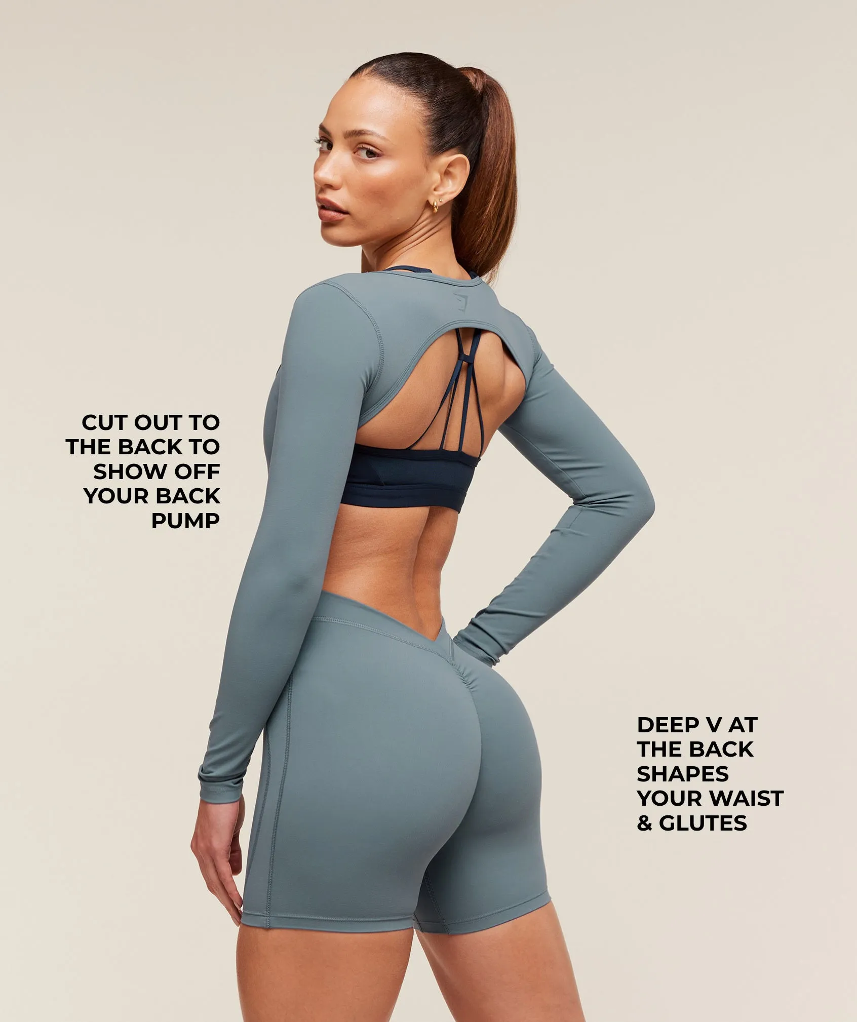 Gymshark Lifting Dipped Waistband All-In-One - Iron Blue sold by Gymshark product image thumbnail 2