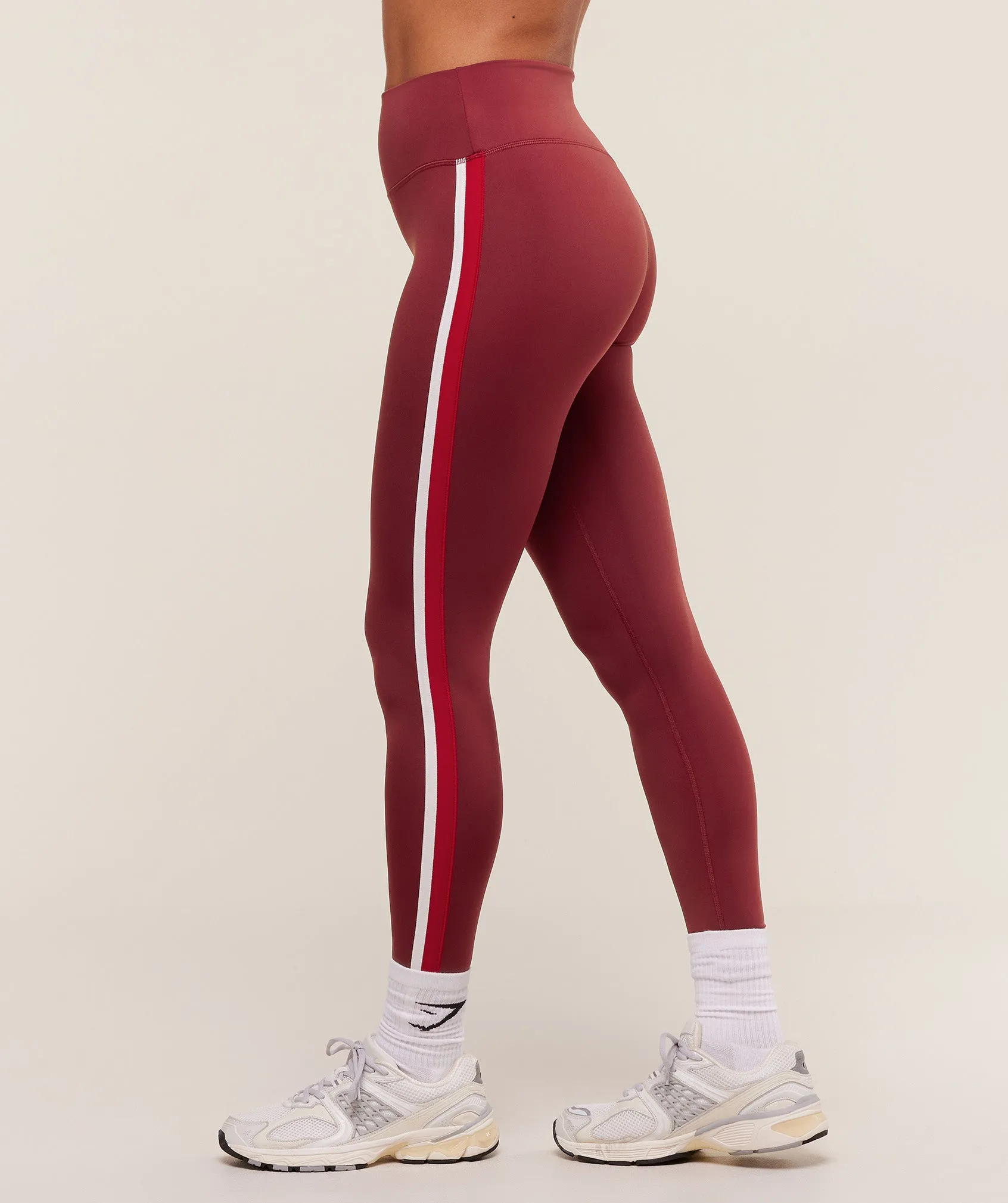 Gymshark Piping Legging - Sets Red/Carmine Red/Soft White sold by Gymshark product image thumbnail 2