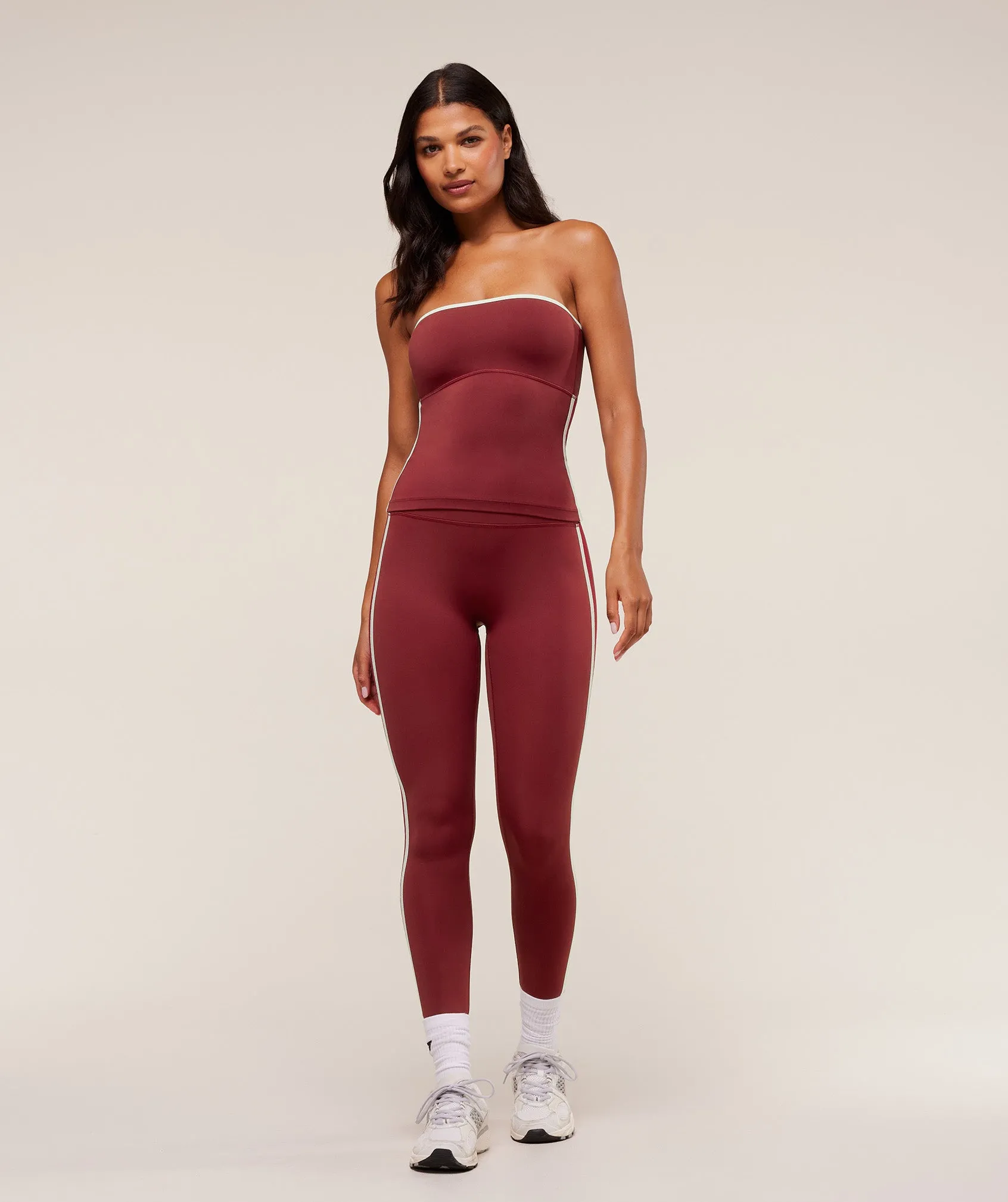 Gymshark Piping Legging - Sets Red/Carmine Red/Soft White sold by Gymshark product image thumbnail 4