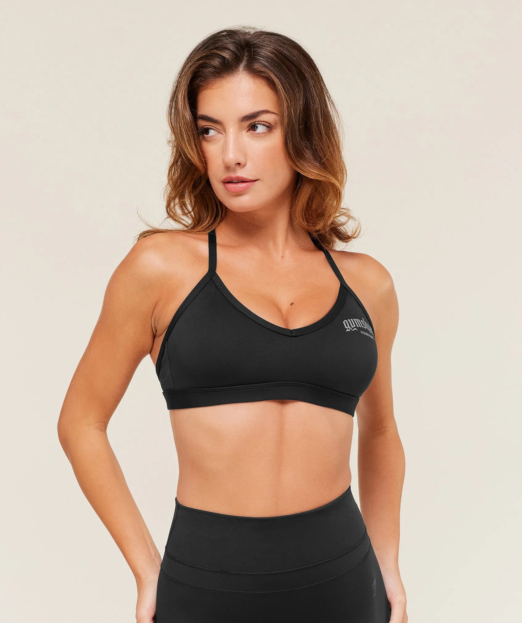 Gymshark Graphic Sports Bra - Black sold by Gymshark