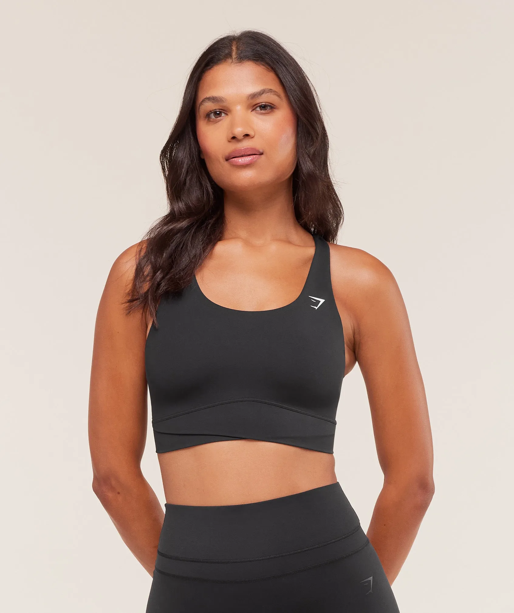 Gymshark Cross Over Sports Bra - Black sold by Gymshark