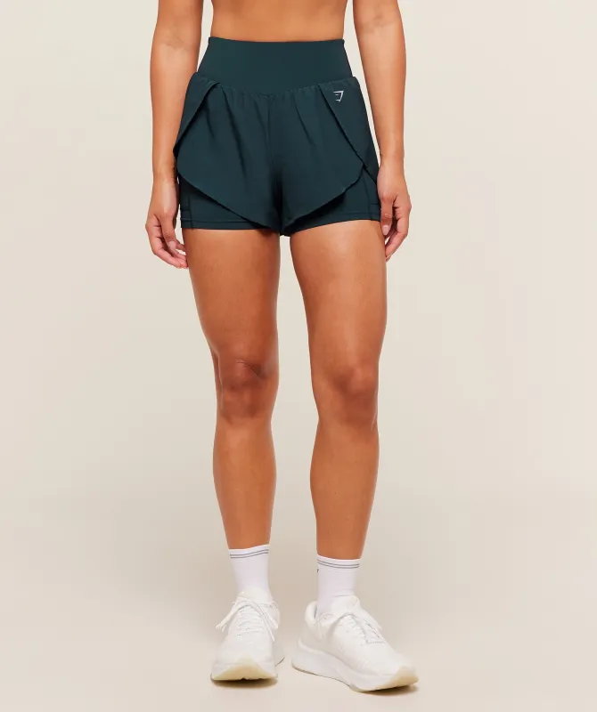 Gymshark Running 2-in-1 Shorts - Deep Petrol Blue sold by Gymshark