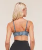 Gymshark Printed Twist Front Bralette - Denim Grey sold by Gymshark