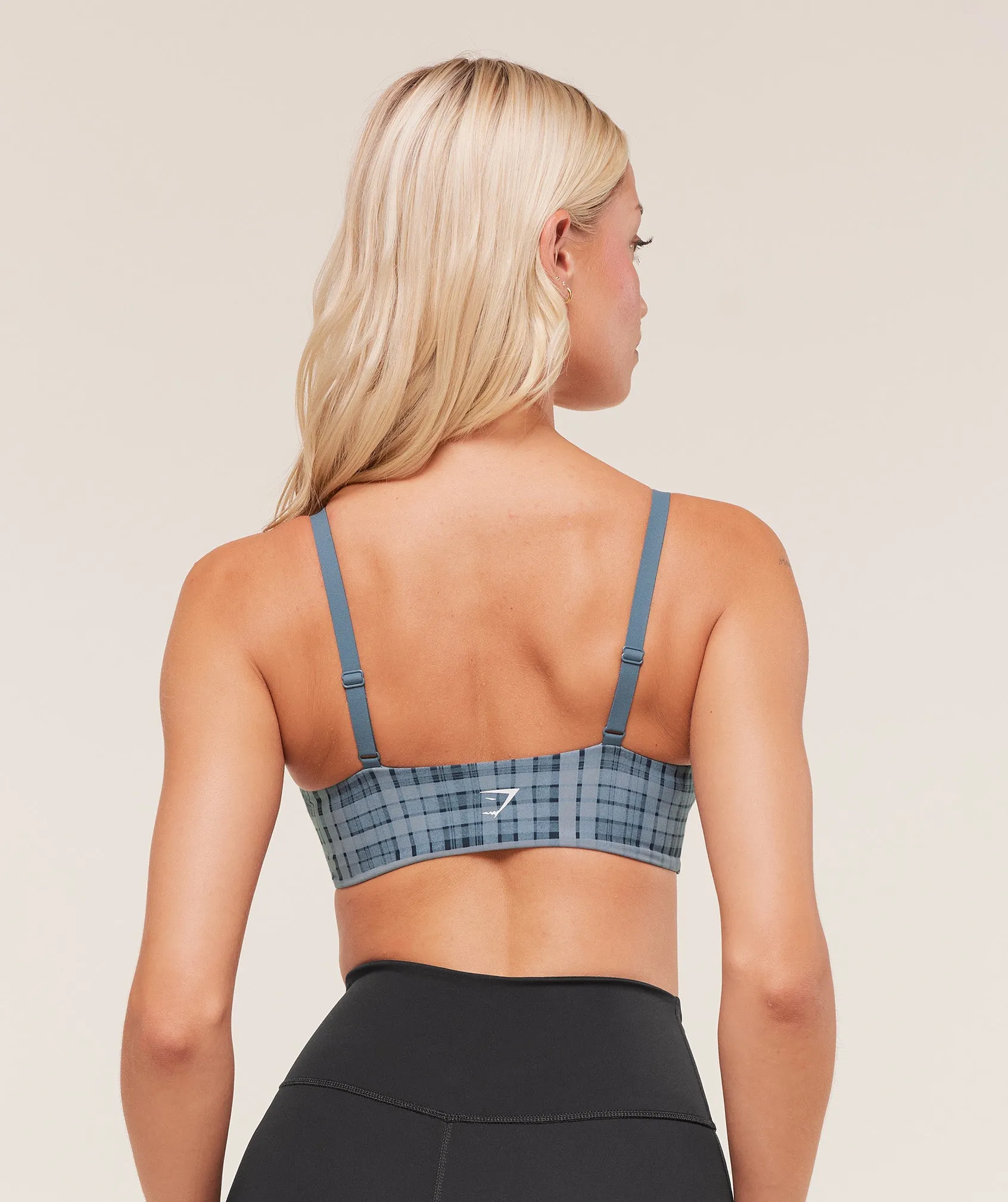 Gymshark Printed Twist Front Bralette - Denim Grey sold by Gymshark product image thumbnail 2