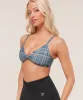 Gymshark Printed Twist Front Bralette - Denim Grey sold by Gymshark