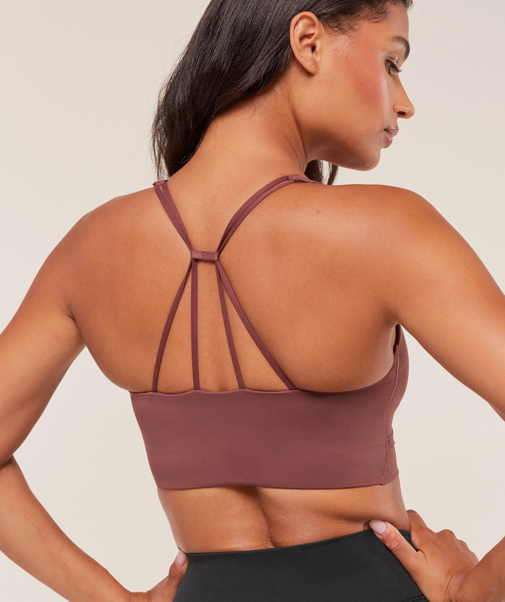 Gymshark Cross Over Sports Bra - Burgundy Brown sold by Gymshark product image thumbnail 5