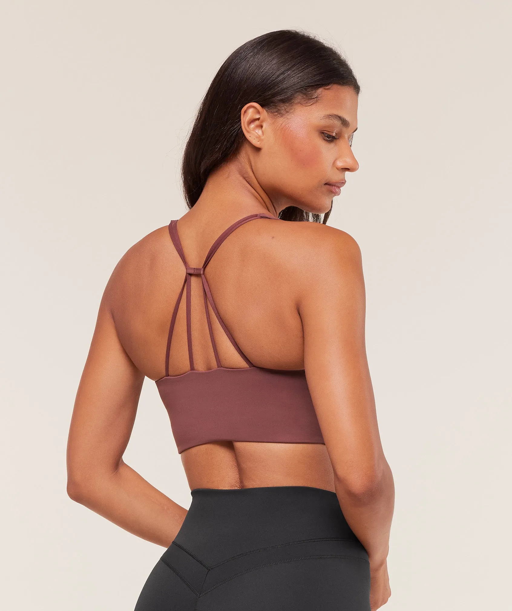 Gymshark Cross Over Sports Bra - Burgundy Brown sold by Gymshark product image thumbnail 2