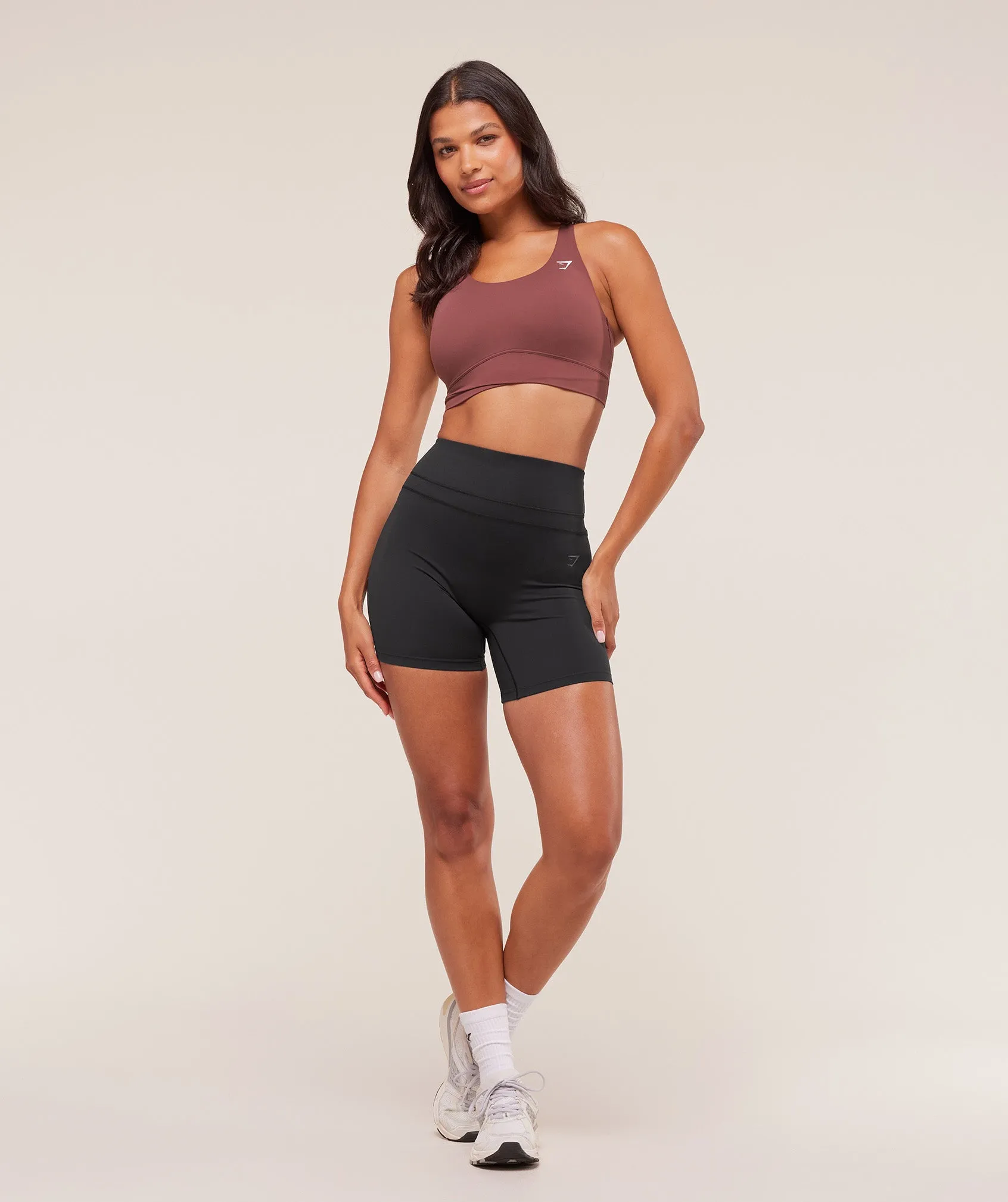 Gymshark Cross Over Sports Bra - Burgundy Brown sold by Gymshark product image thumbnail 4
