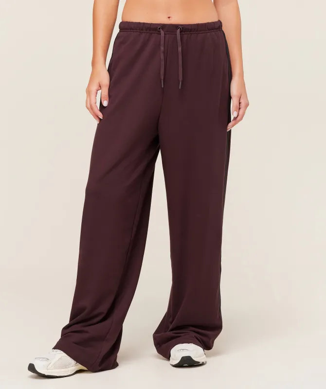 Gymshark Retro Stripe Snap Pant - Cherry Purple/Black sold by Gymshark