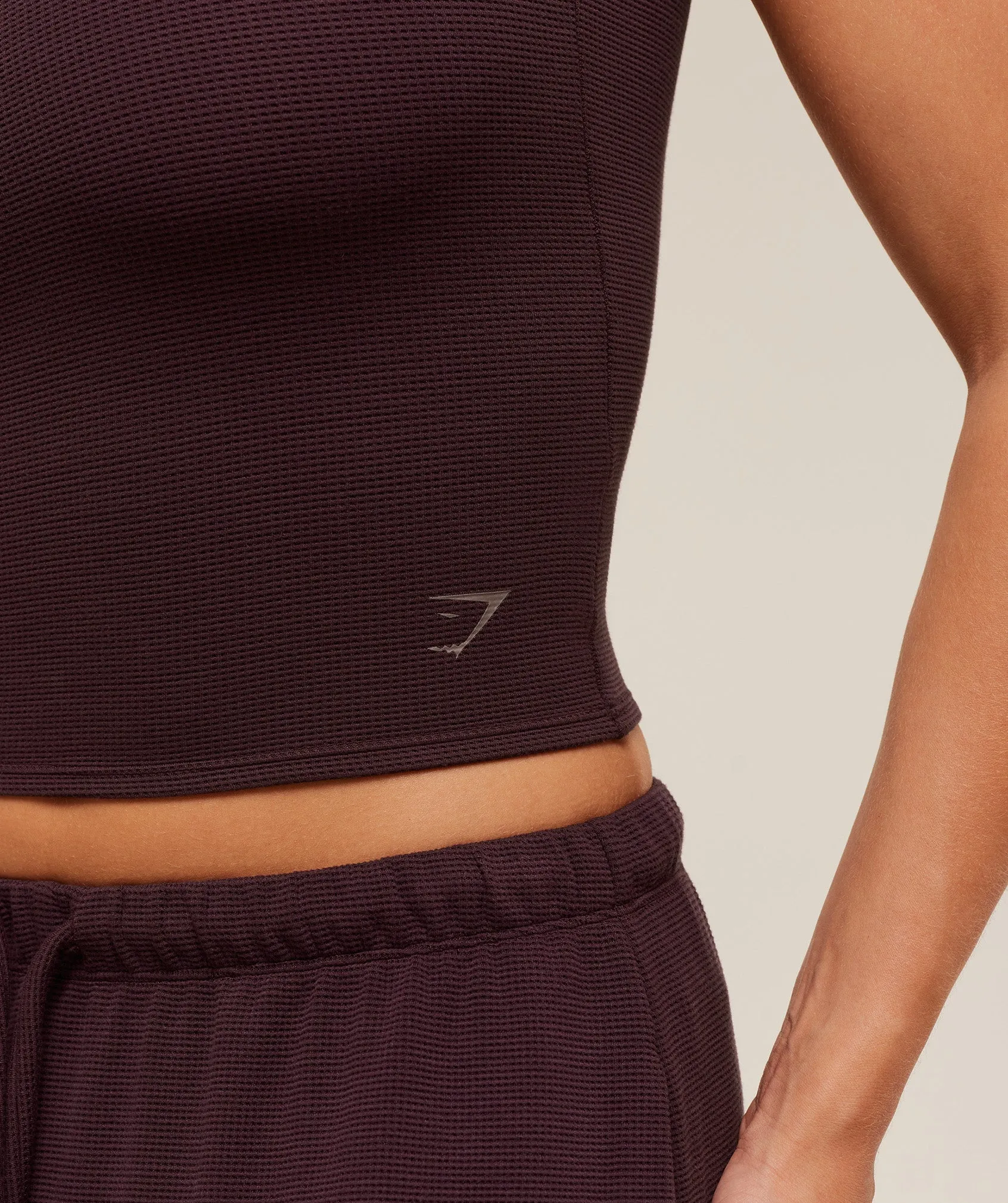 Gymshark Waffle Cropped Tank - Cherry Purple sold by Gymshark product image thumbnail 5