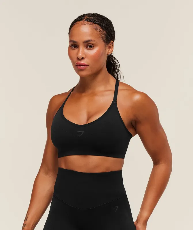 Gymshark Activate Seamless Bralette - Black sold by Gymshark