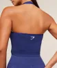 Gymshark Vital Halter Neck Tank With Shelf - Cobalt Purple Marl sold by Gymshark