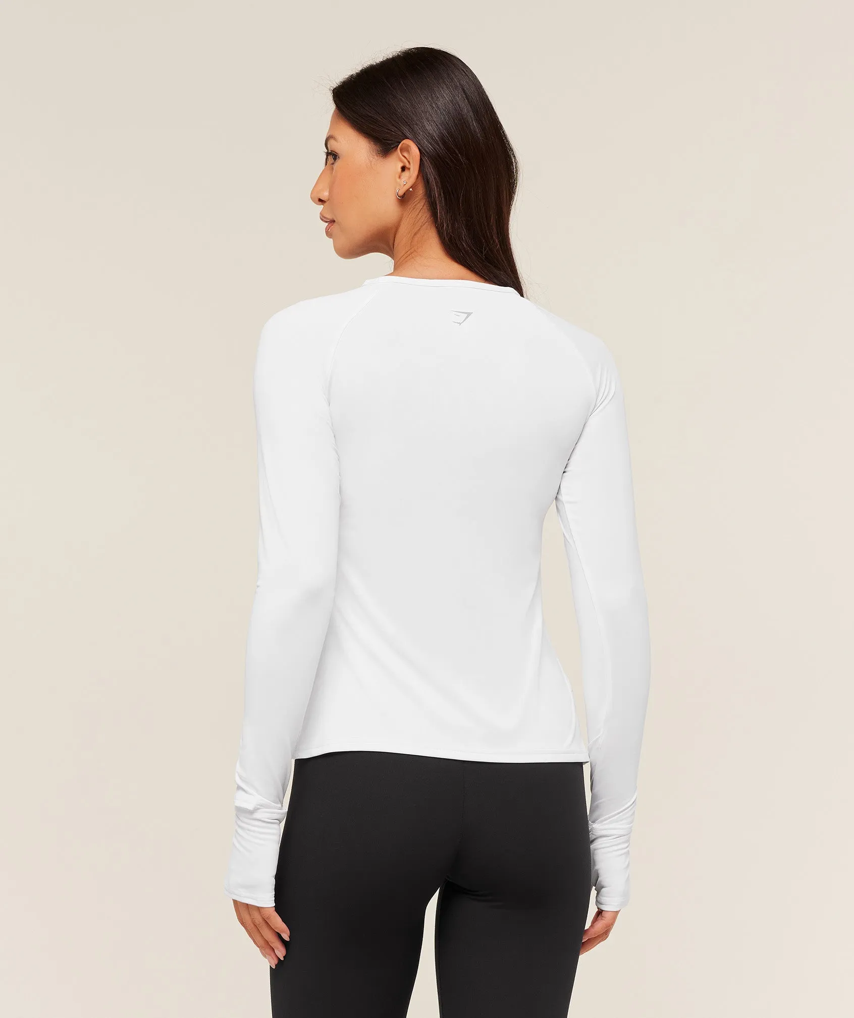 Gymshark Running Long Sleeve Top - White sold by Gymshark product image thumbnail 2