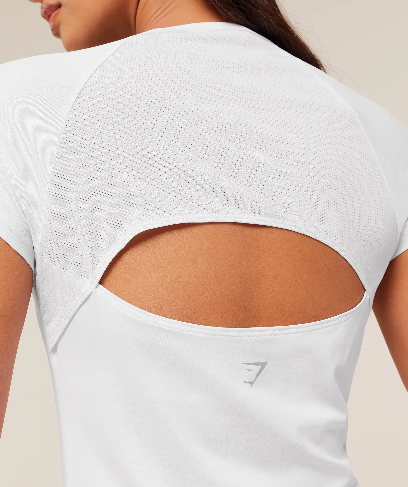 Gymshark Running Back Vent T-Shirt - White sold by Gymshark product image thumbnail 5