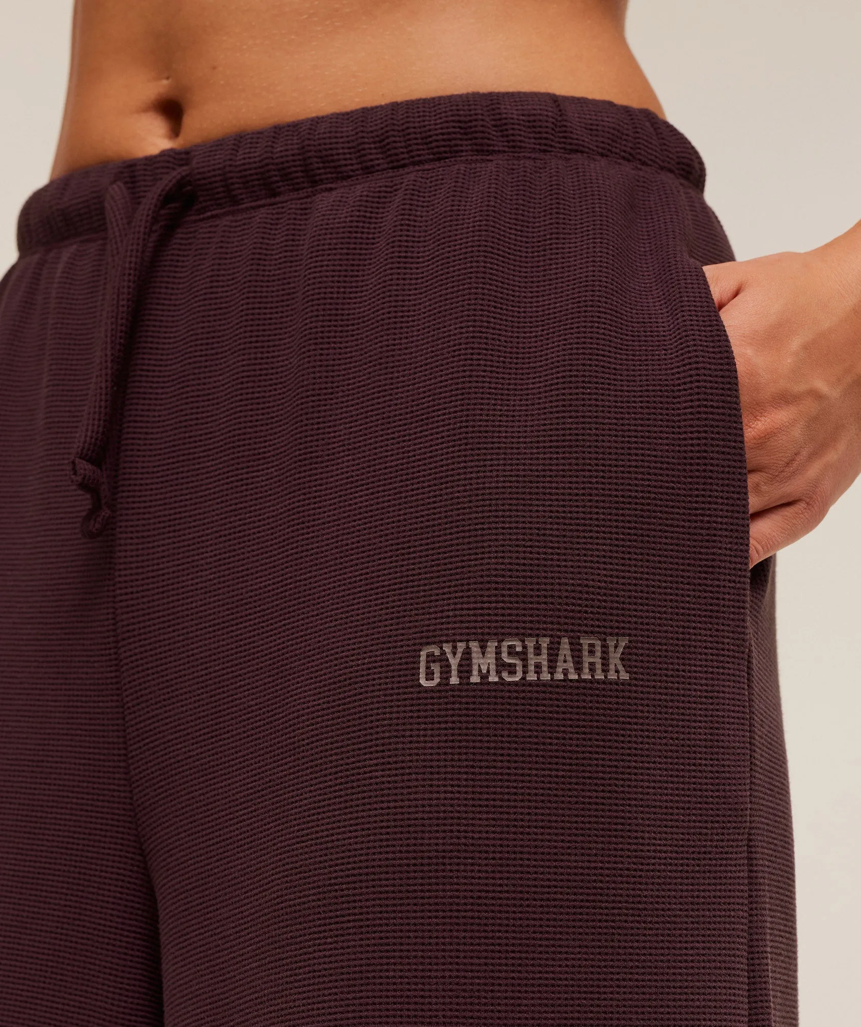 Gymshark Waffle Wide Leg Pants - Cherry Purple sold by Gymshark product image thumbnail 5