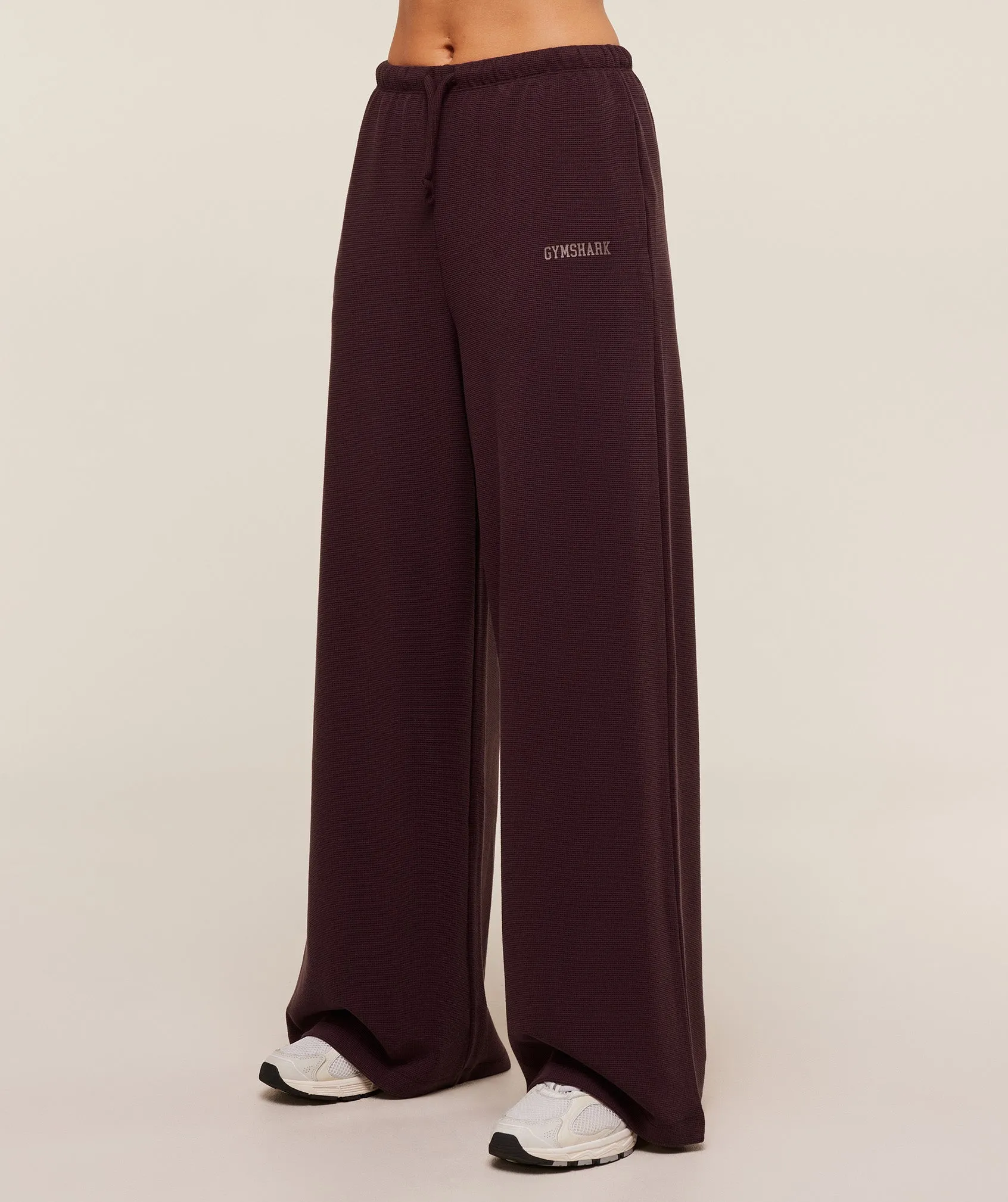 Gymshark Waffle Wide Leg Pants - Cherry Purple sold by Gymshark product image thumbnail 3