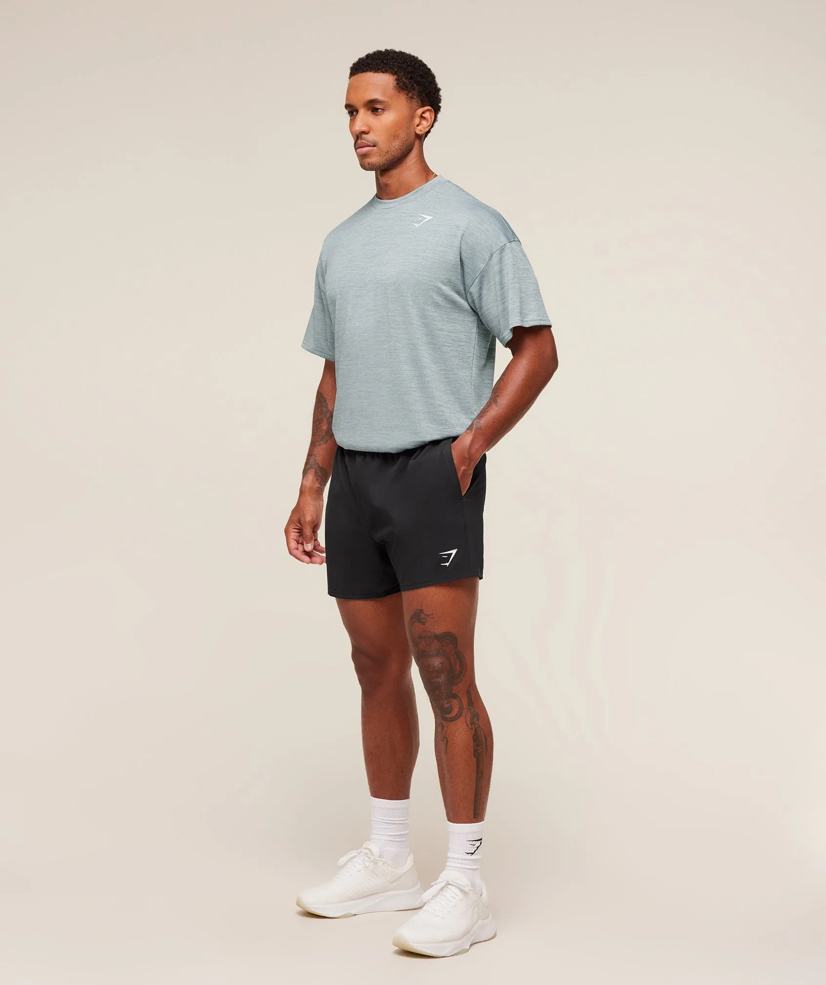Gymshark Arrival Oversized T-Shirt - Smoke Blue/Denim Grey sold by Gymshark product image thumbnail 4