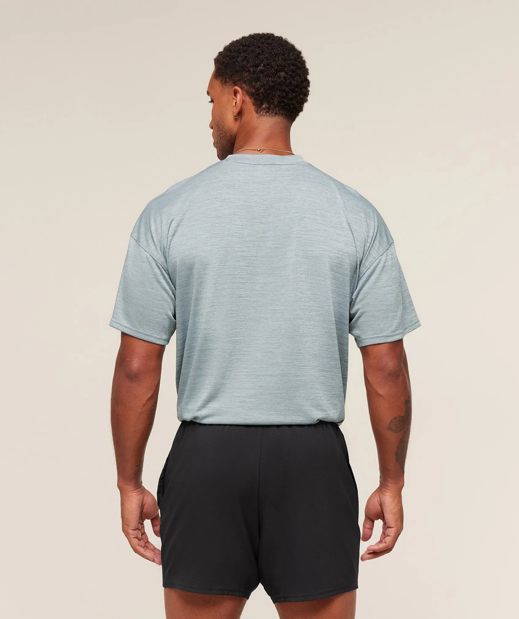 Gymshark Arrival Oversized T-Shirt - Smoke Blue/Denim Grey sold by Gymshark product image thumbnail 3