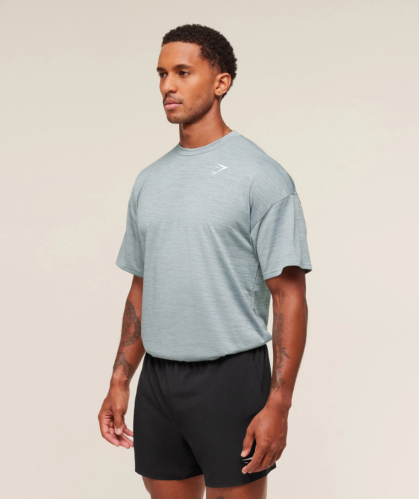 Gymshark Arrival Oversized T-Shirt - Smoke Blue/Denim Grey sold by Gymshark product image thumbnail 2