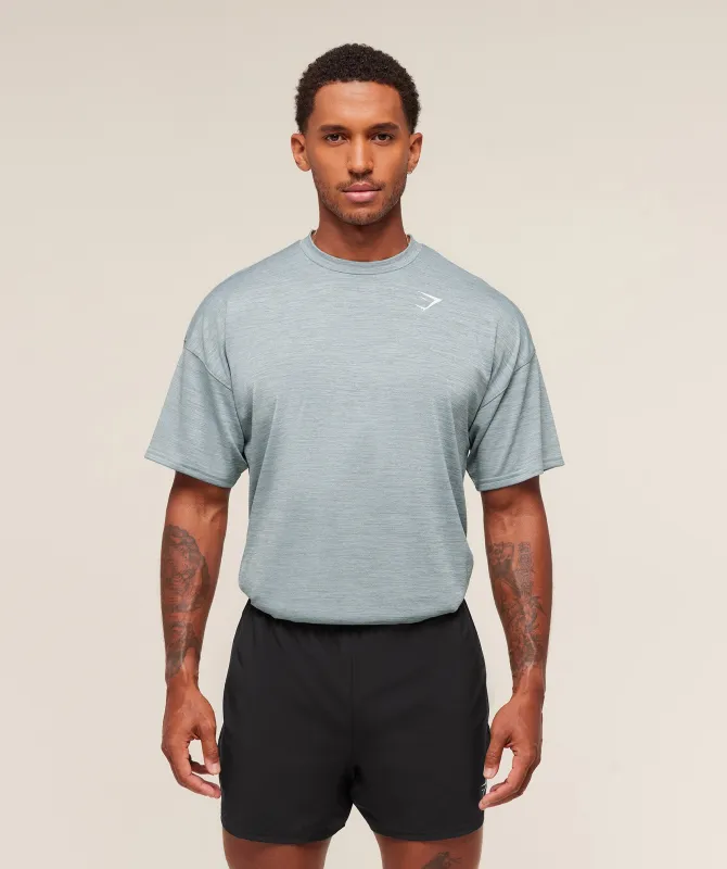 Gymshark Arrival Oversized T-Shirt - Smoke Blue/Denim Grey sold by Gymshark