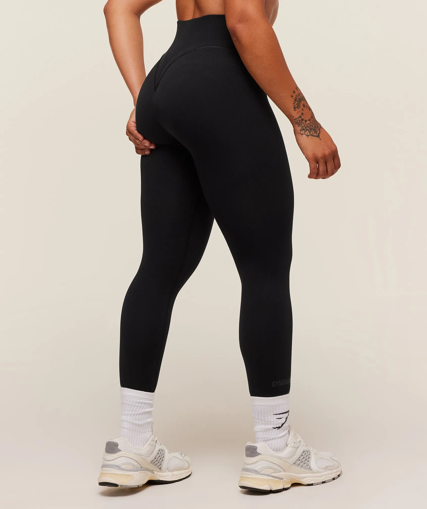 Gymshark Activate Seamless Leggings - Black sold by Gymshark product image thumbnail 3