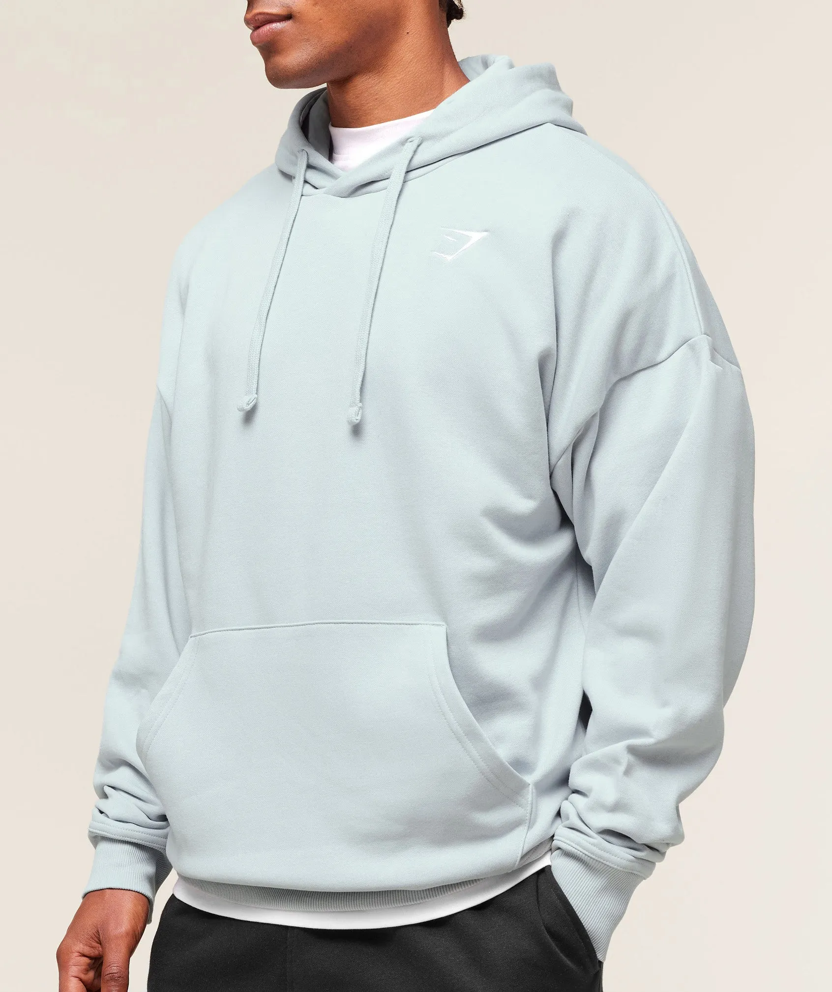 Gymshark Crest Oversized Hoodie - Smoke Blue sold by Gymshark product image thumbnail 4
