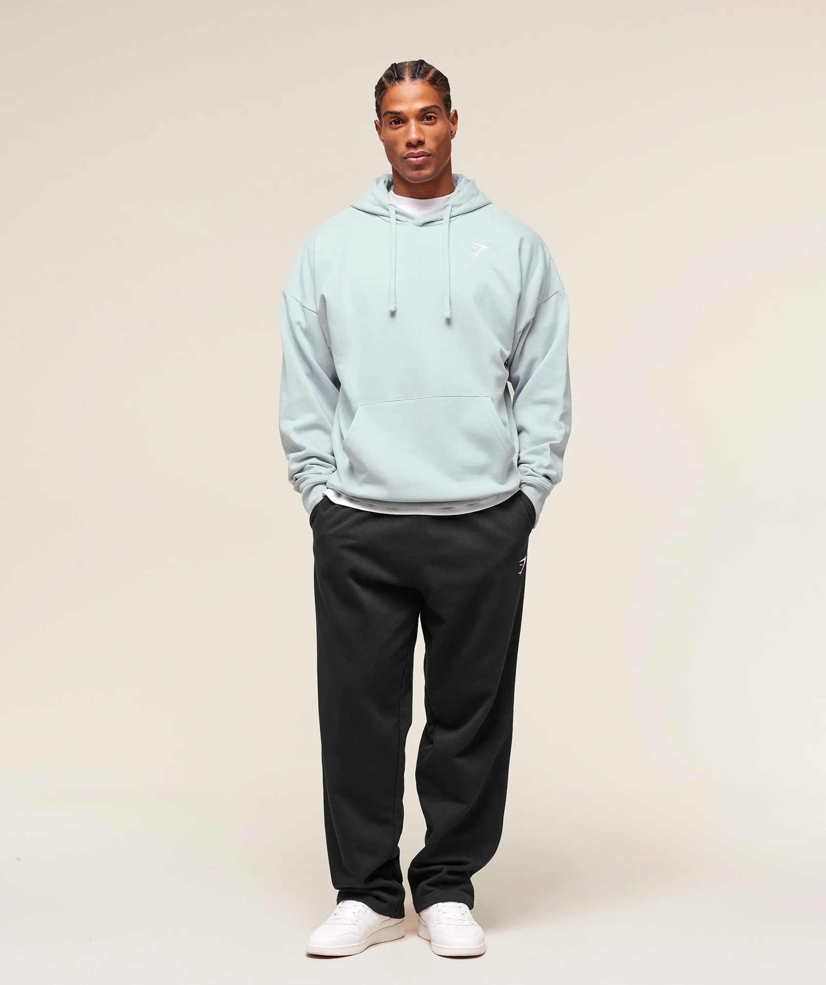Gymshark Crest Oversized Hoodie - Smoke Blue sold by Gymshark product image thumbnail 5
