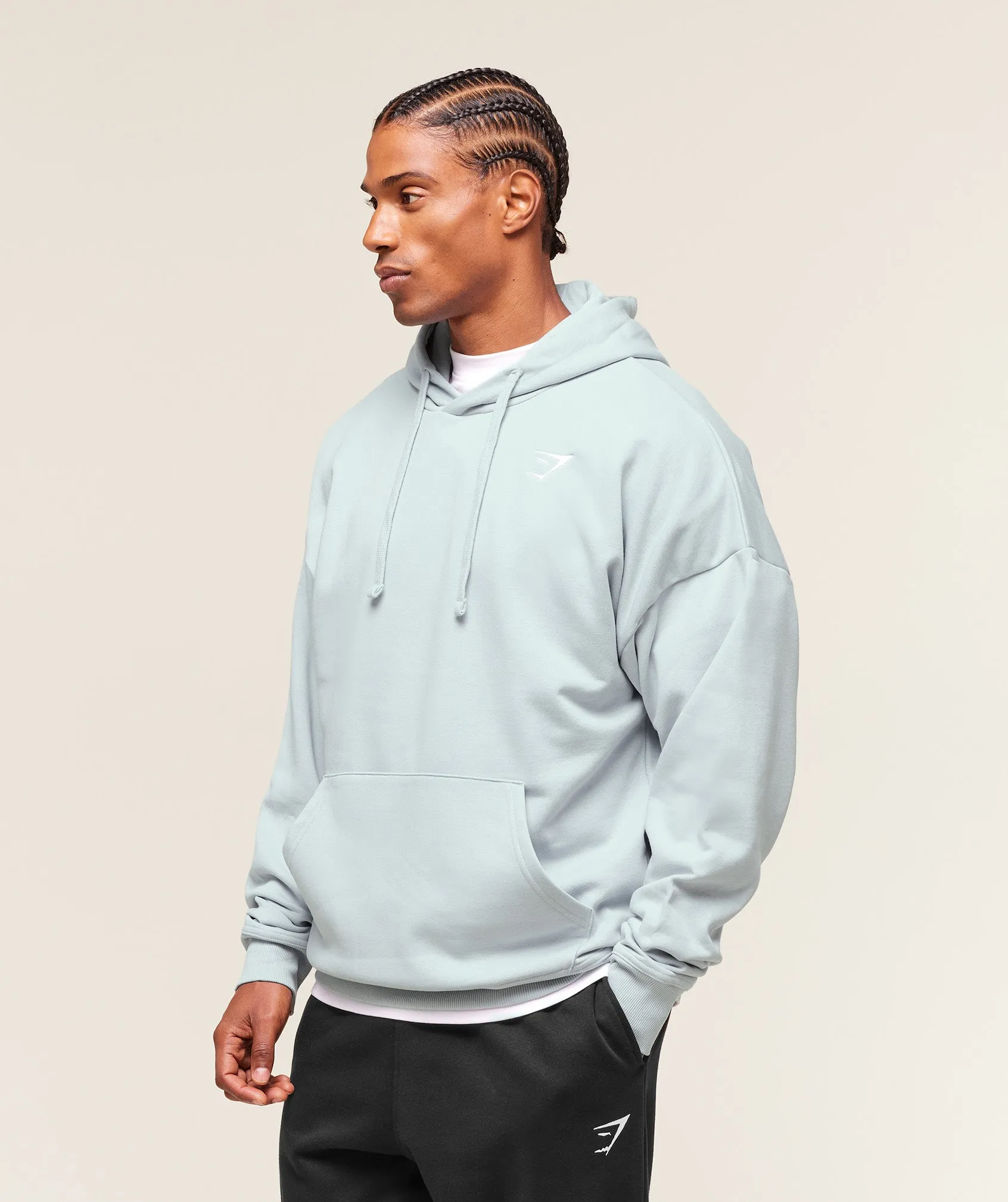 Gymshark Crest Oversized Hoodie - Smoke Blue sold by Gymshark product image thumbnail 2