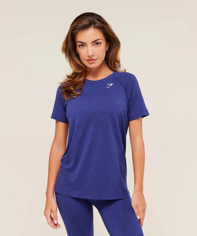 Gymshark Vital Light T-Shirt - Cobalt Purple Marl sold by Gymshark