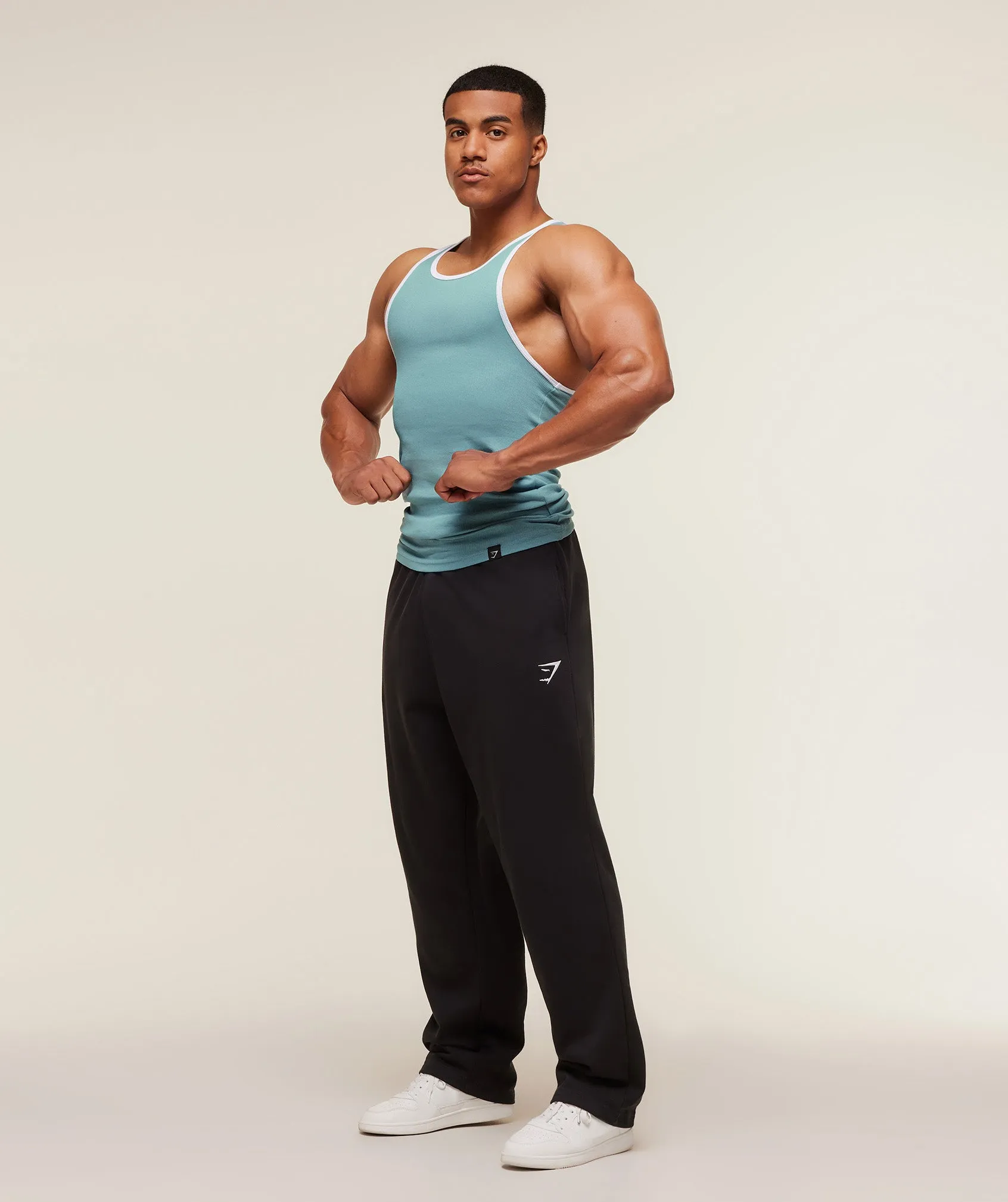 Gymshark Ribbed Tank 1PK - Bench Blue/White sold by Gymshark product image thumbnail 4