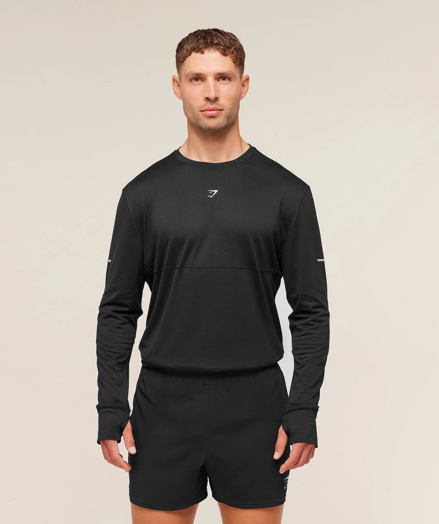 Gymshark Running Long Sleeve T-Shirt - Black sold by Gymshark