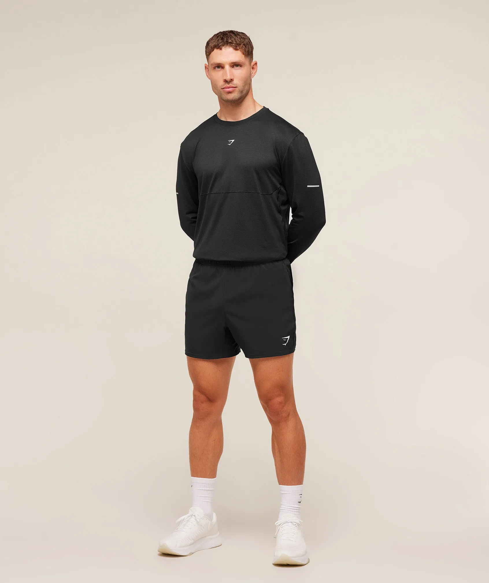 Gymshark Running Long Sleeve T-Shirt - Black sold by Gymshark product image thumbnail 4