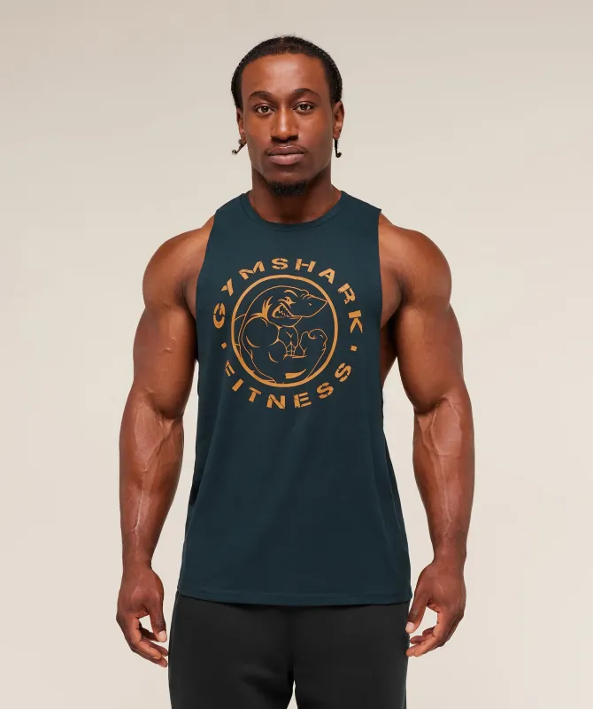 Gymshark Legacy Drop Arm Tank - Deep Petrol Blue sold by Gymshark