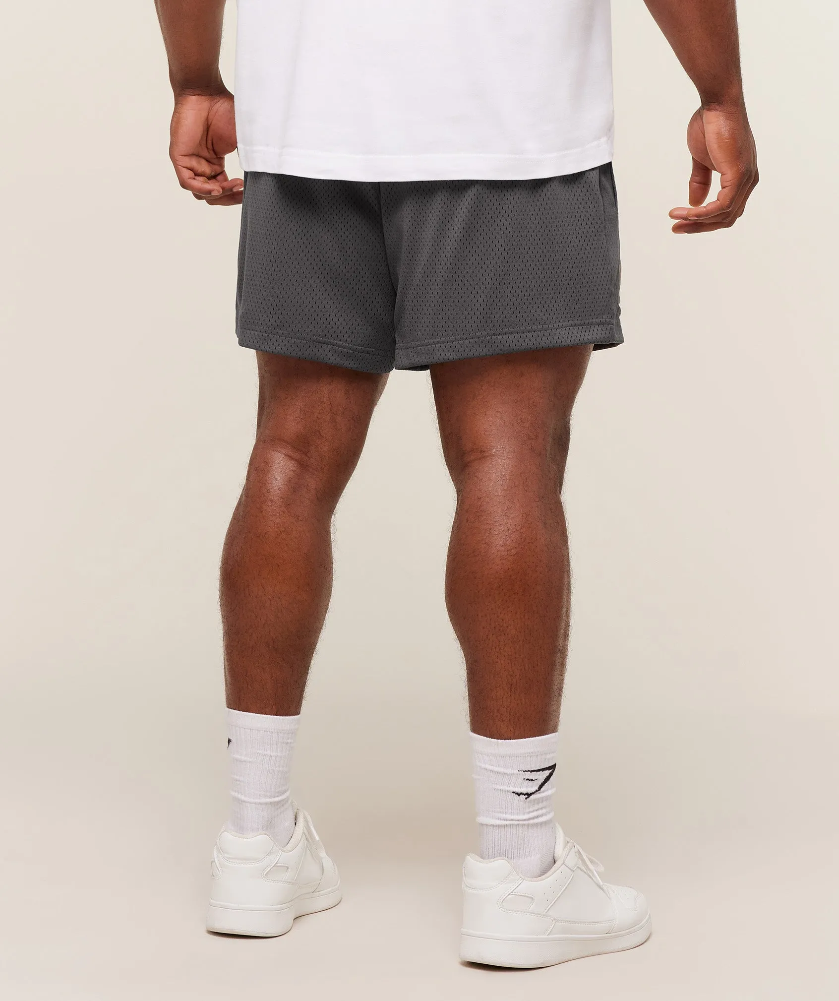 Gymshark Lifting Barbell Mesh 5" Short - Grey sold by Gymshark product image thumbnail 2