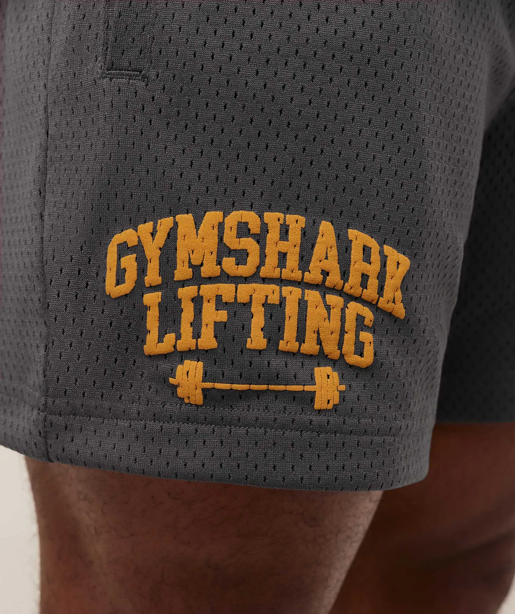 Gymshark Lifting Barbell Mesh 5" Short - Grey sold by Gymshark product image thumbnail 5