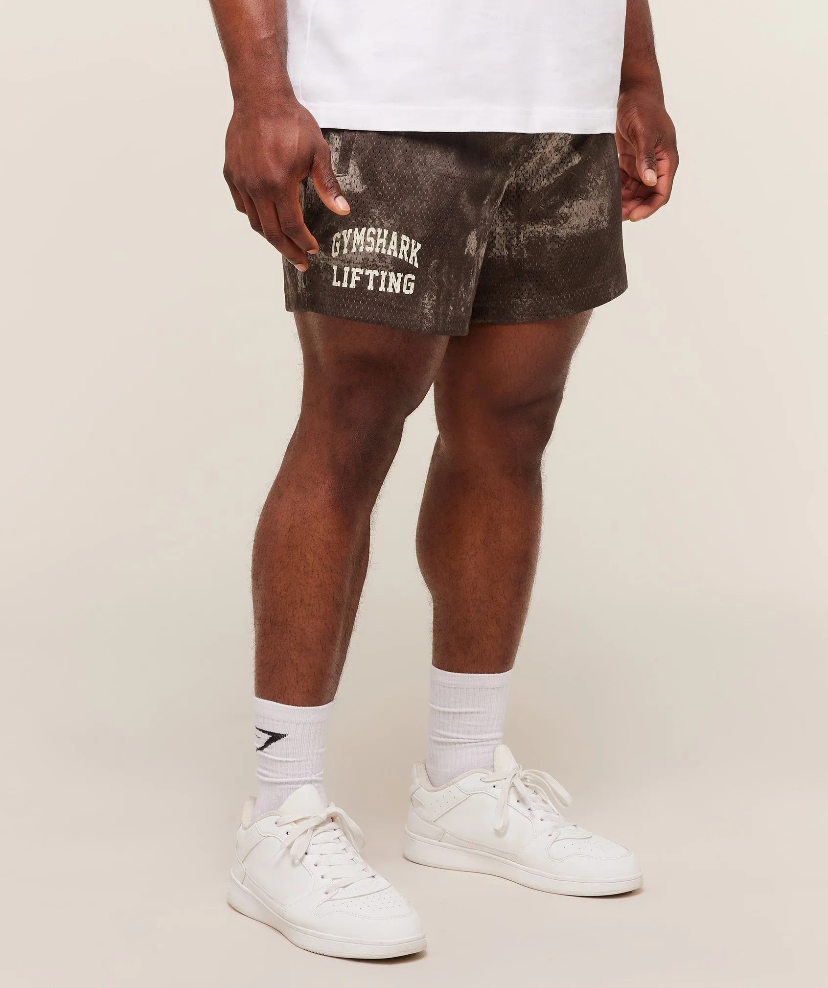 Gymshark Lifting Mesh 5" Shorts - Lifestyle Brown sold by Gymshark product image thumbnail 3