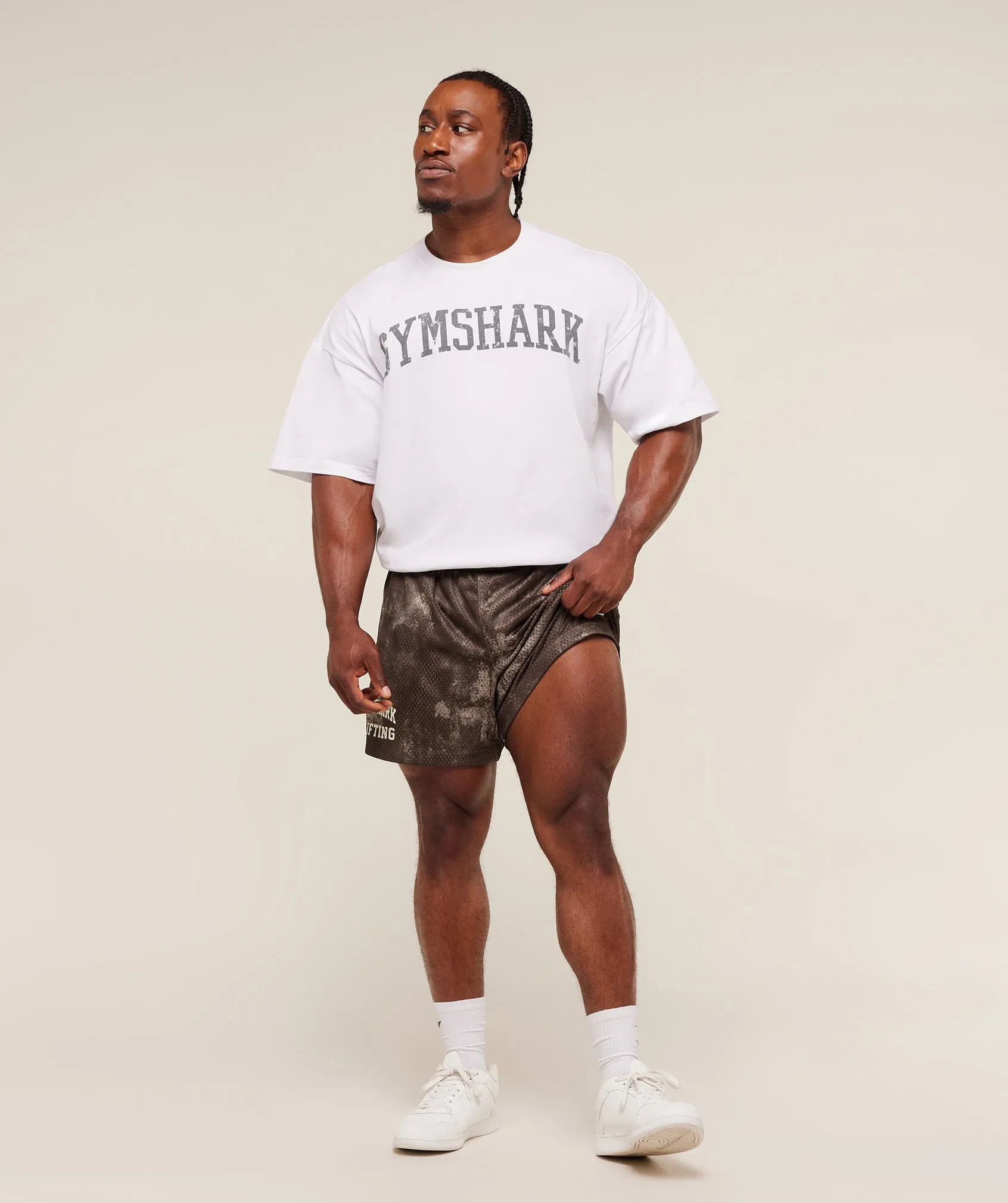Gymshark Lifting Mesh 5" Shorts - Lifestyle Brown sold by Gymshark product image thumbnail 4