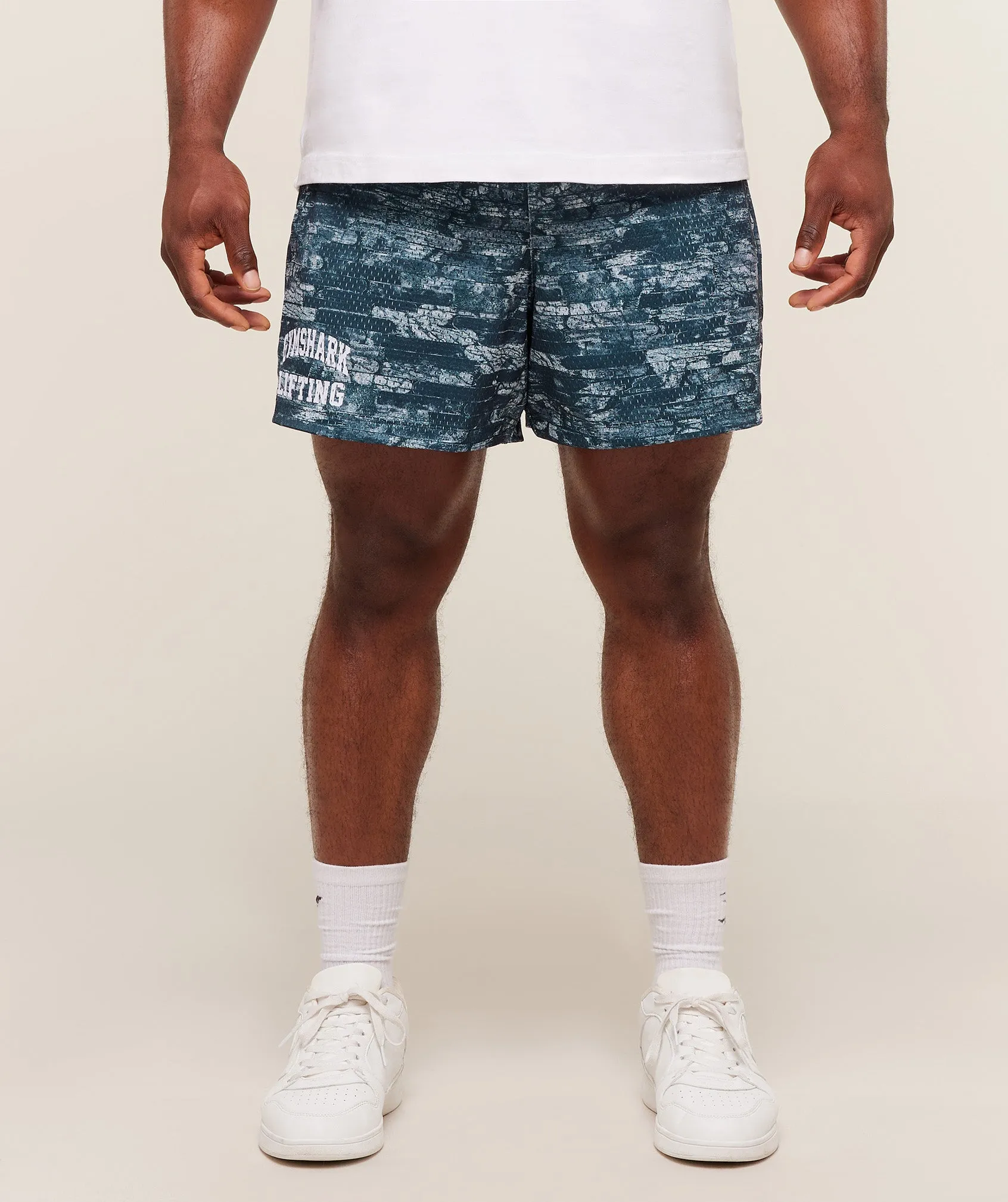 Gymshark Lifting Mesh 5" Shorts - Smoke Blue sold by Gymshark