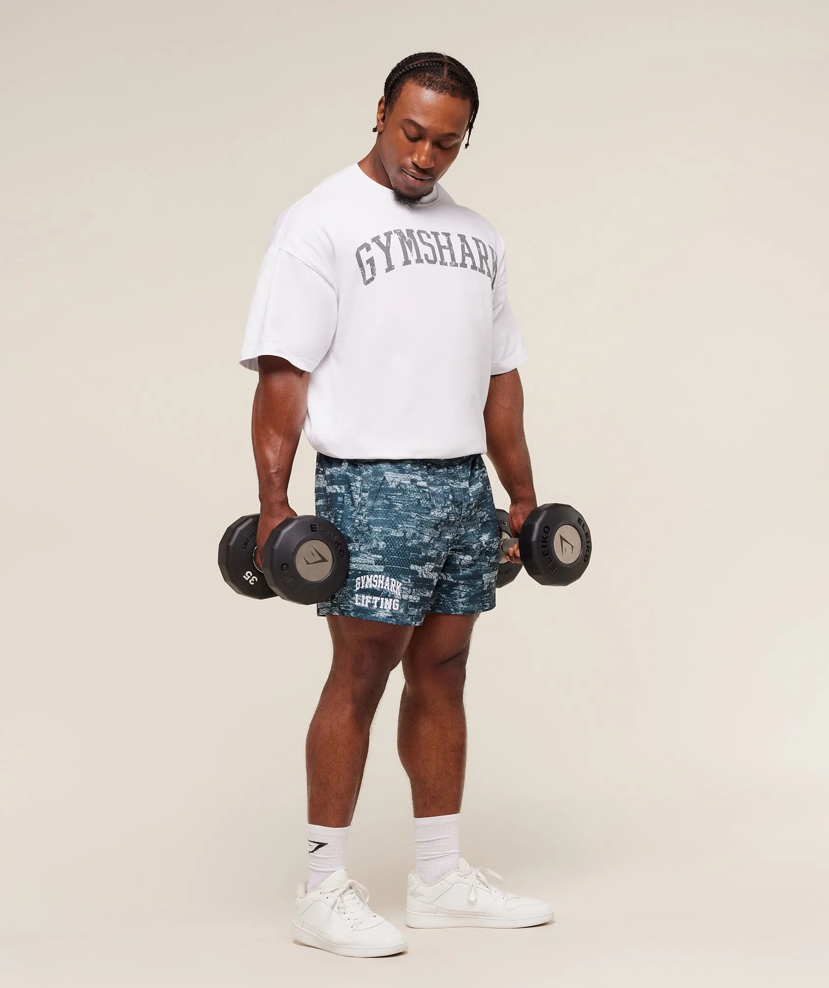 Gymshark Lifting Mesh 5" Shorts - Smoke Blue sold by Gymshark product image thumbnail 4