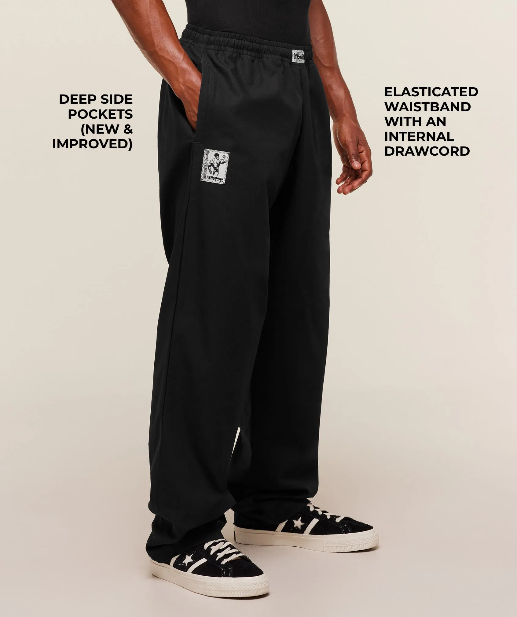 Gymshark Straight Leg Pumper Pants - Black sold by Gymshark product image thumbnail 3