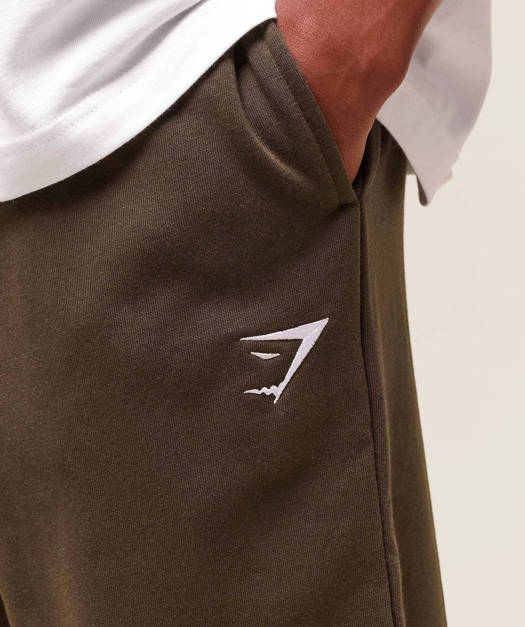 Gymshark Crest Straight Leg Joggers - Archive Brown sold by Gymshark product image thumbnail 4